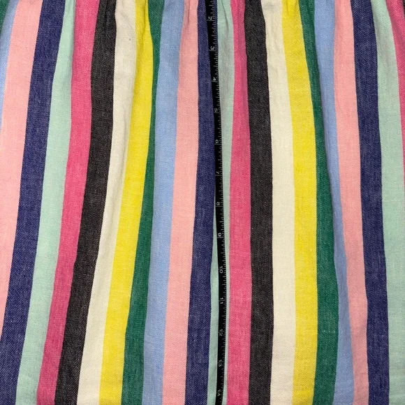 J. Crew Preppy Stripe  Linen / Cotton  Rainbow Striped skirt Size 8 - Picture 8 of 12